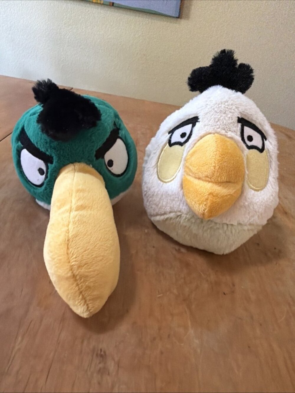 Angry Birds Matilda White Bird & Green Hal Plush Stuffed Anmal 4" Soft Toys
